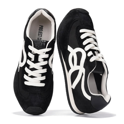 Leather Memory Foam Sneakers Women Lightweight Non Slip Walking Minimal