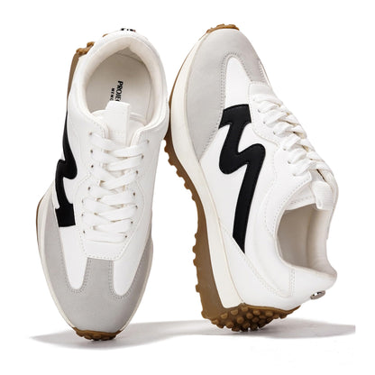 Memory Foam Lace Up Sneakers Women Lightweight Non Slip Casual