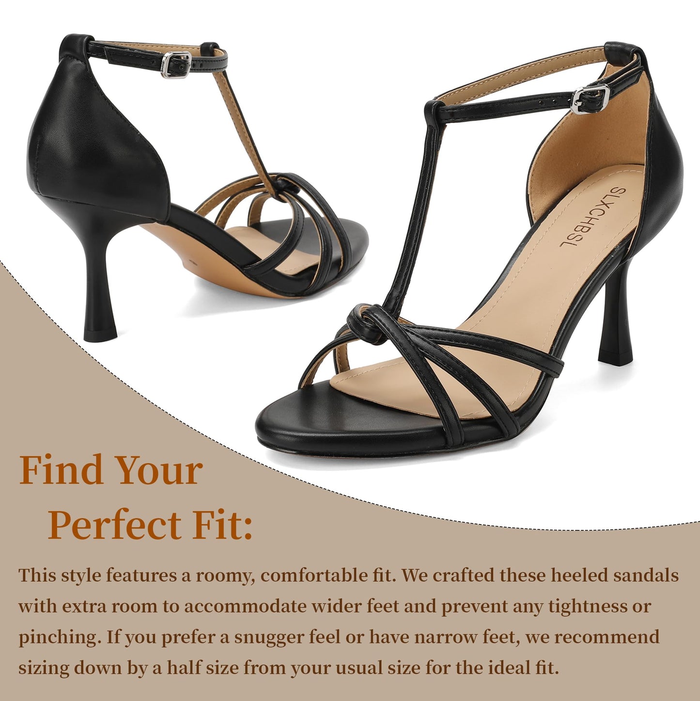 T Strap Kitten Heel Sandals Women Open Toe Party Dress
