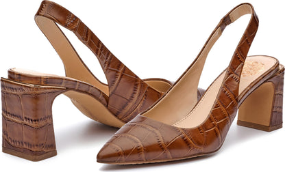 Hamden Slingback Pumps Women Block Heel Zip