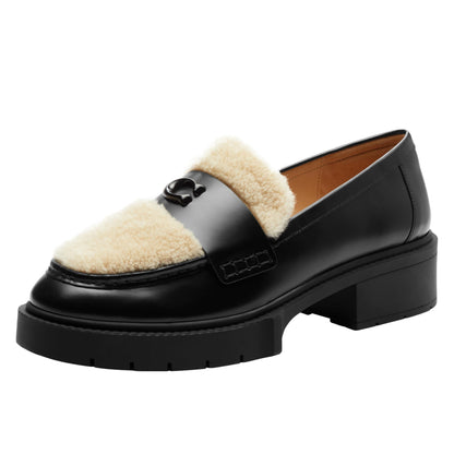 Women's Leah Platform Loafers Chunky Slip-On Shoes