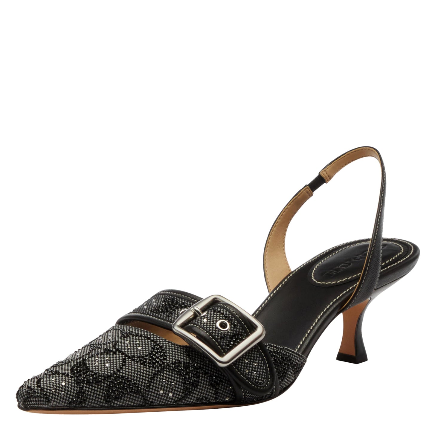 Margot Slingback Pumps Women Block Heel Leather Minimal