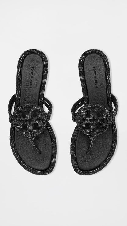 Women's Miller Knotted Pave Sandals Flat Slip-On Shoes