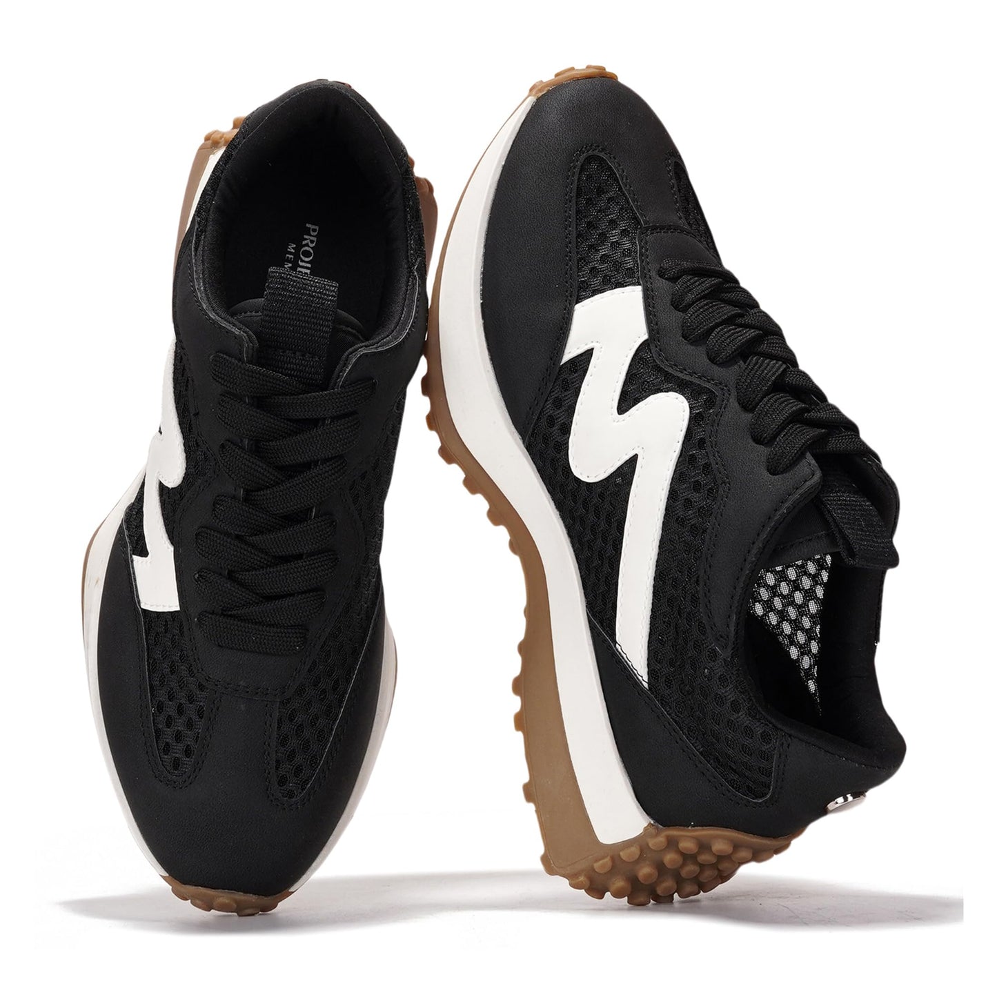 Memory Foam Lace Up Sneakers Women Lightweight Non Slip Casual