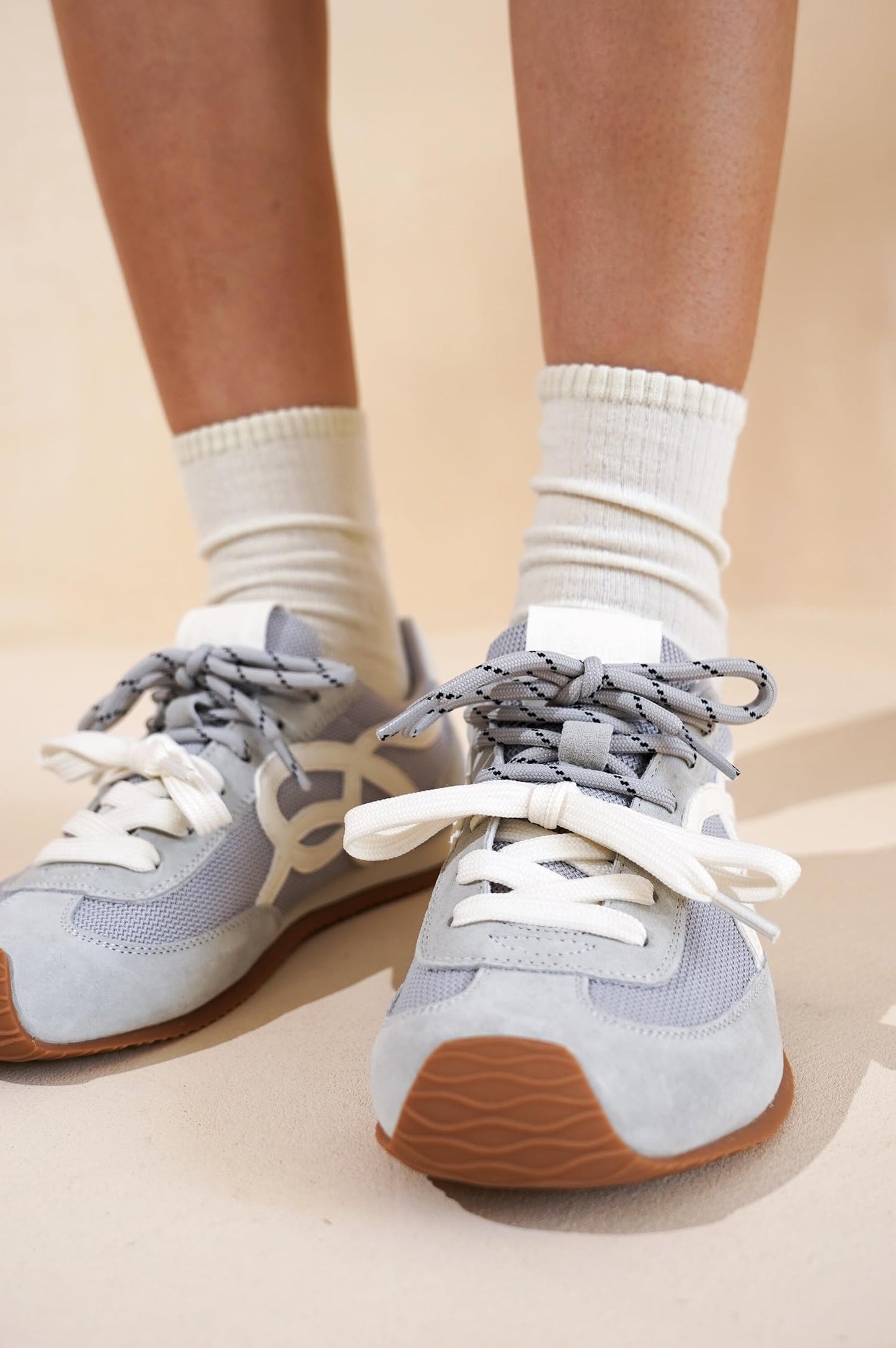 Leather Memory Foam Sneakers Women Lightweight Non Slip Walking Minimal