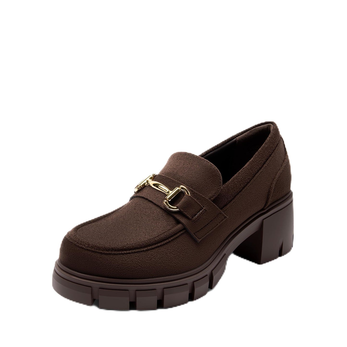 Women's Platform Chunky Loafers Slip-On Dress Shoes