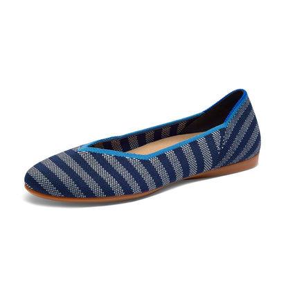 Women's Pointed Toe Ballet Flats Slip-On Shoes