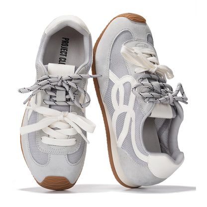 Leather Memory Foam Sneakers Women Lightweight Non Slip Walking Minimal