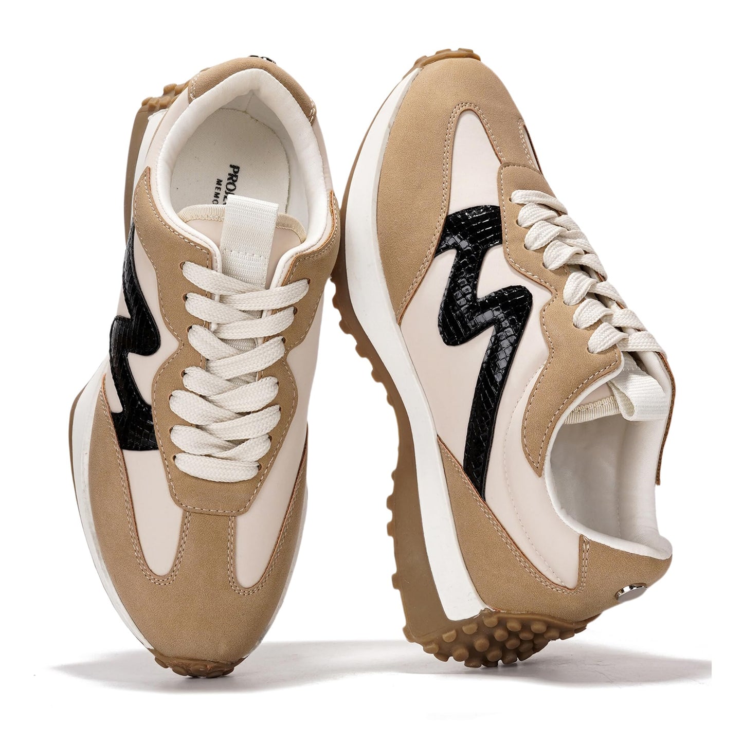 Memory Foam Lace Up Sneakers Women Lightweight Non Slip Casual