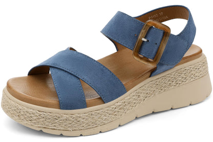 Women's Espadrille Platform Wedge Sandals Arch Support Shoes