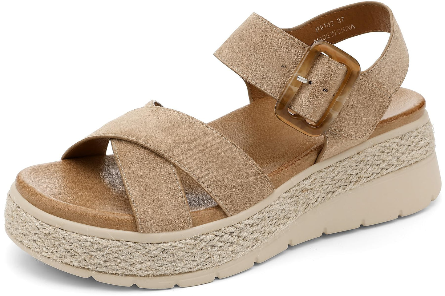 Women's Espadrille Platform Wedge Sandals Arch Support Shoes