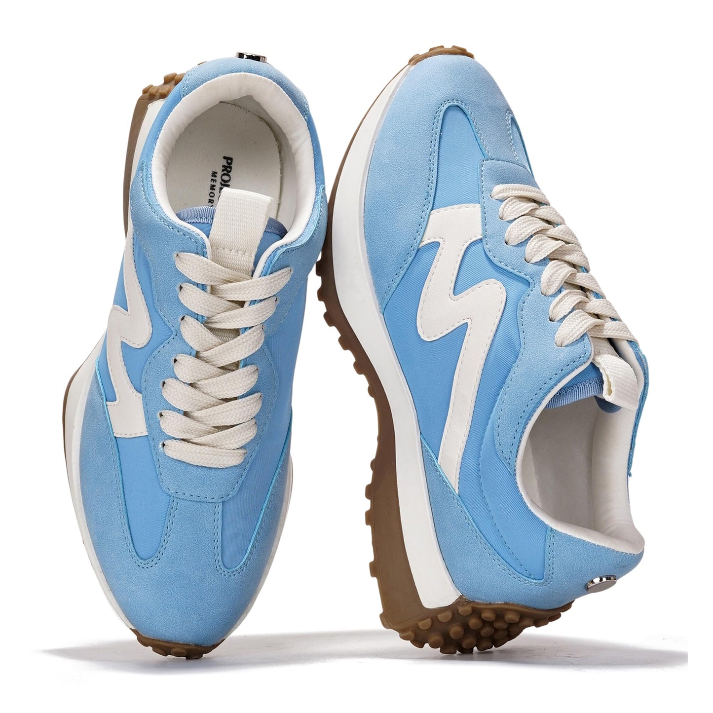 Memory Foam Lace Up Sneakers Women Lightweight Non Slip Casual