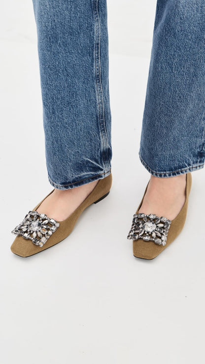 Women's Georgia Crystal Ballet Flats Slip-On Shoes