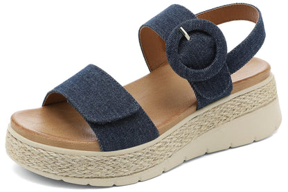 Women's Espadrille Platform Wedge Sandals Arch Support Shoes