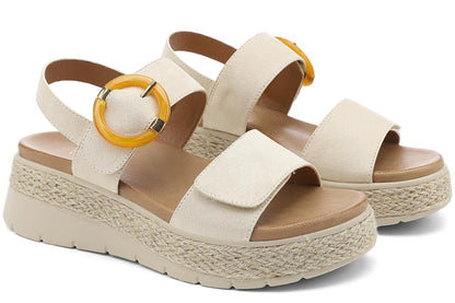 Women's Espadrille Platform Wedge Sandals Arch Support Shoes