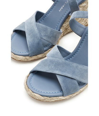 Women's Alyssa Leather Wedge Heel Sandals Dress Shoes