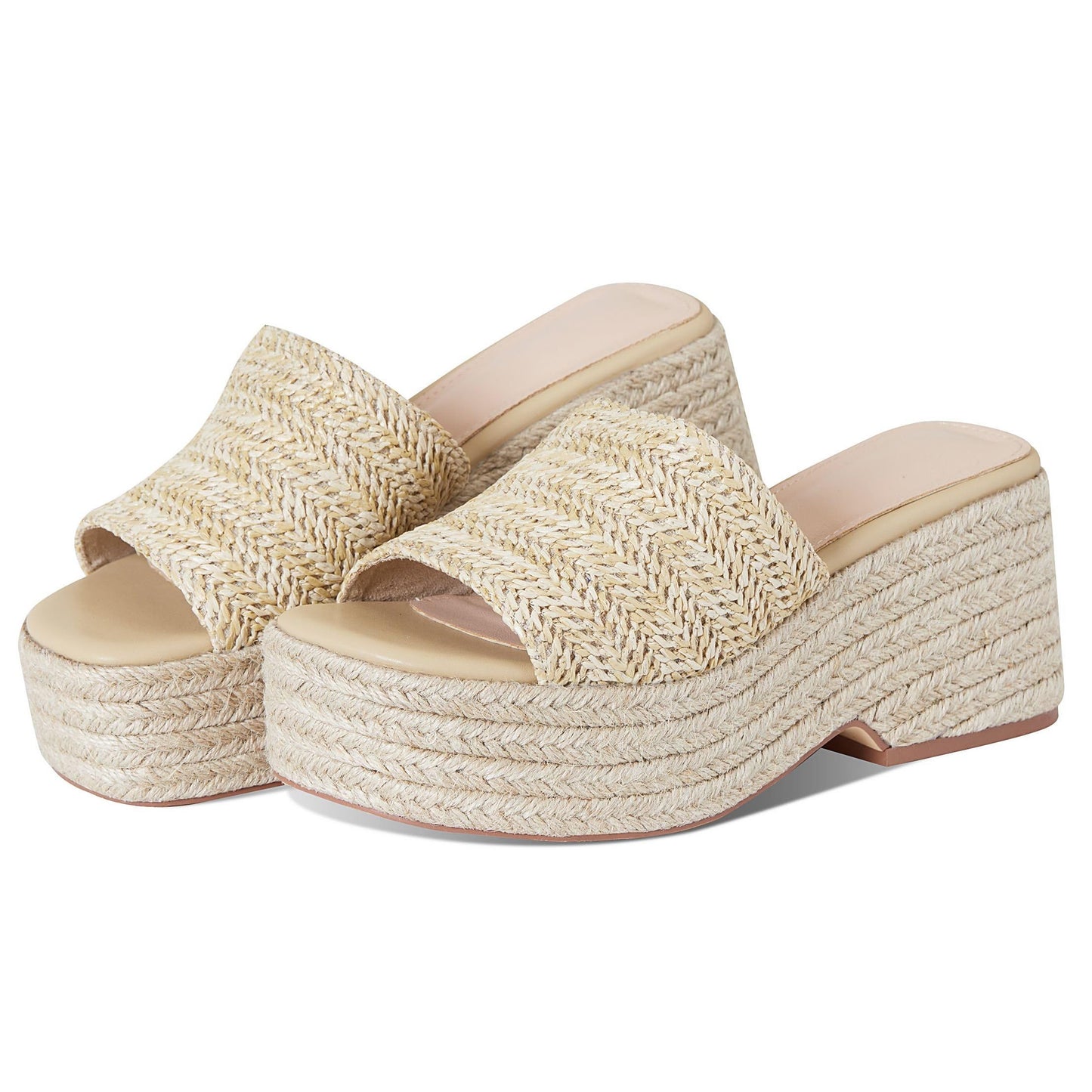 Platform Espadrille Wedge Slide Sandals Women Open Toe Minimal
