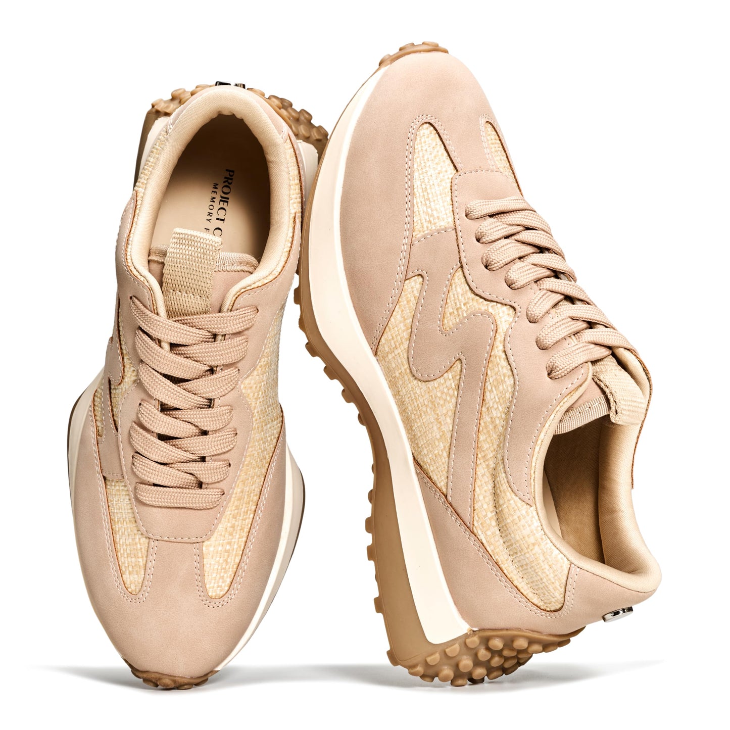 Memory Foam Lace Up Sneakers Women Lightweight Non Slip Casual