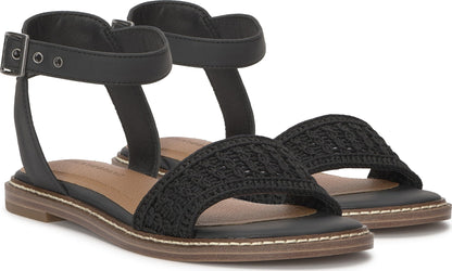 Women's Kimaya Leather Flat Sandals Slip-On Shoes
