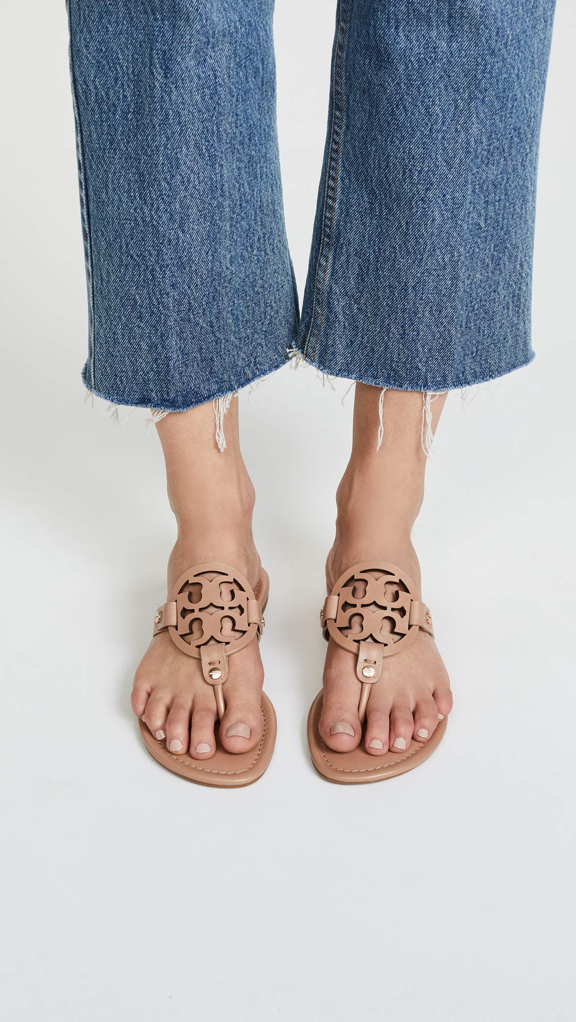 Women's Miller Leather Flat Sandals Slip-On Shoes