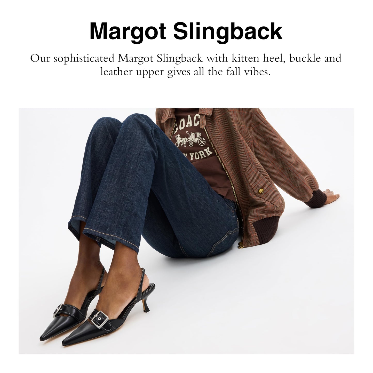 Margot Slingback Pumps Women Block Heel Leather Minimal