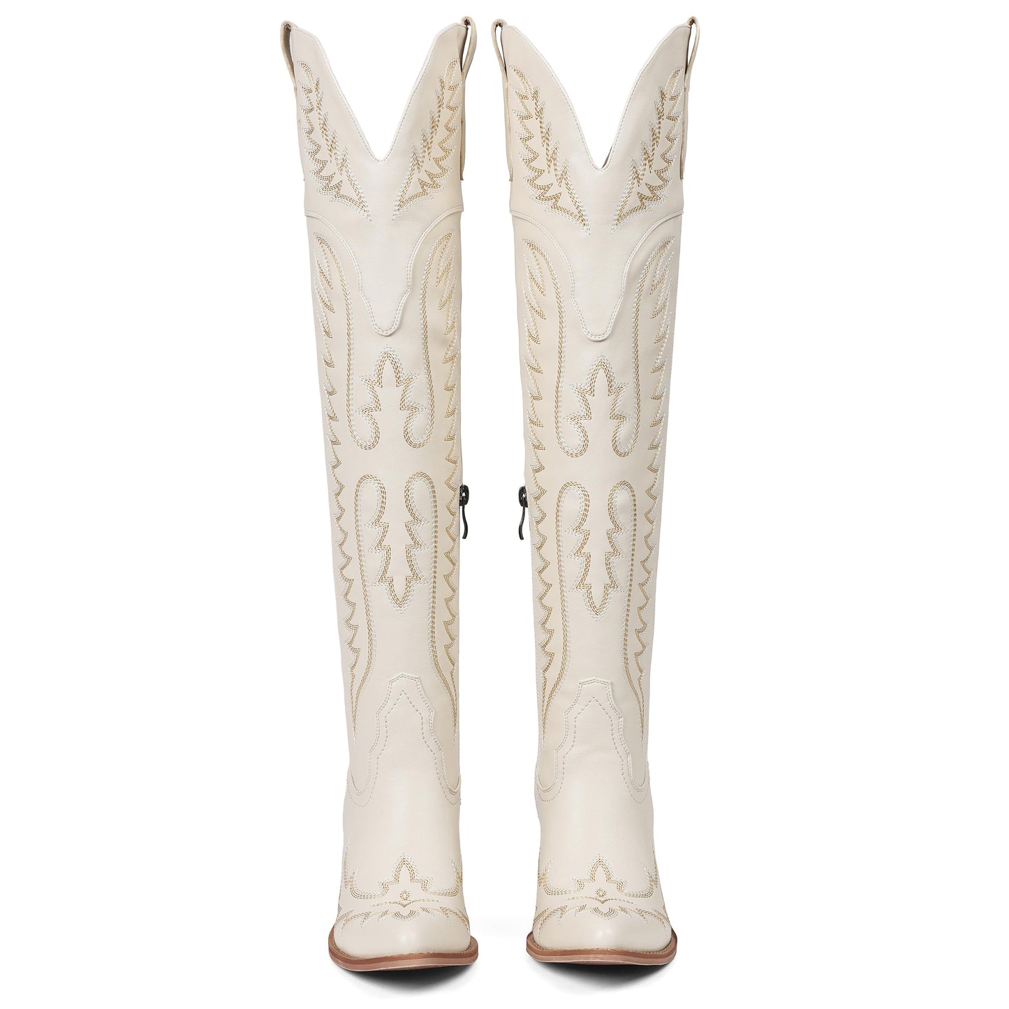 Over Knee Western Cowboy Boots Women Chunky Heel Embroidered