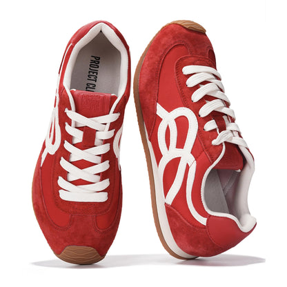 Leather Memory Foam Sneakers Women Lightweight Non Slip Walking Minimal